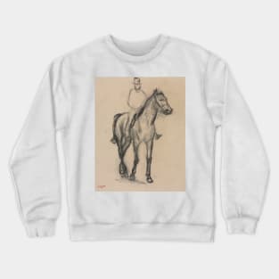 Horse and Rider by Edgar Degas Crewneck Sweatshirt